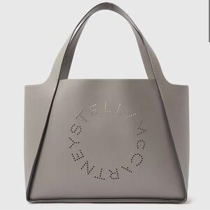 AUTHENTIC Stella McCartney Logo Large Tote Bag - Smoke Grey